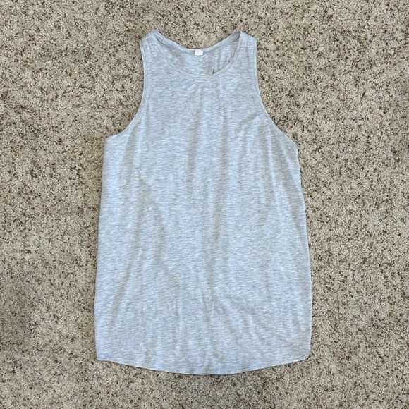 Lululemon Women’s Heathered Light-Grey All Tied Up Tank *Pima Cotton. Size 6. - Picture 1 of 11